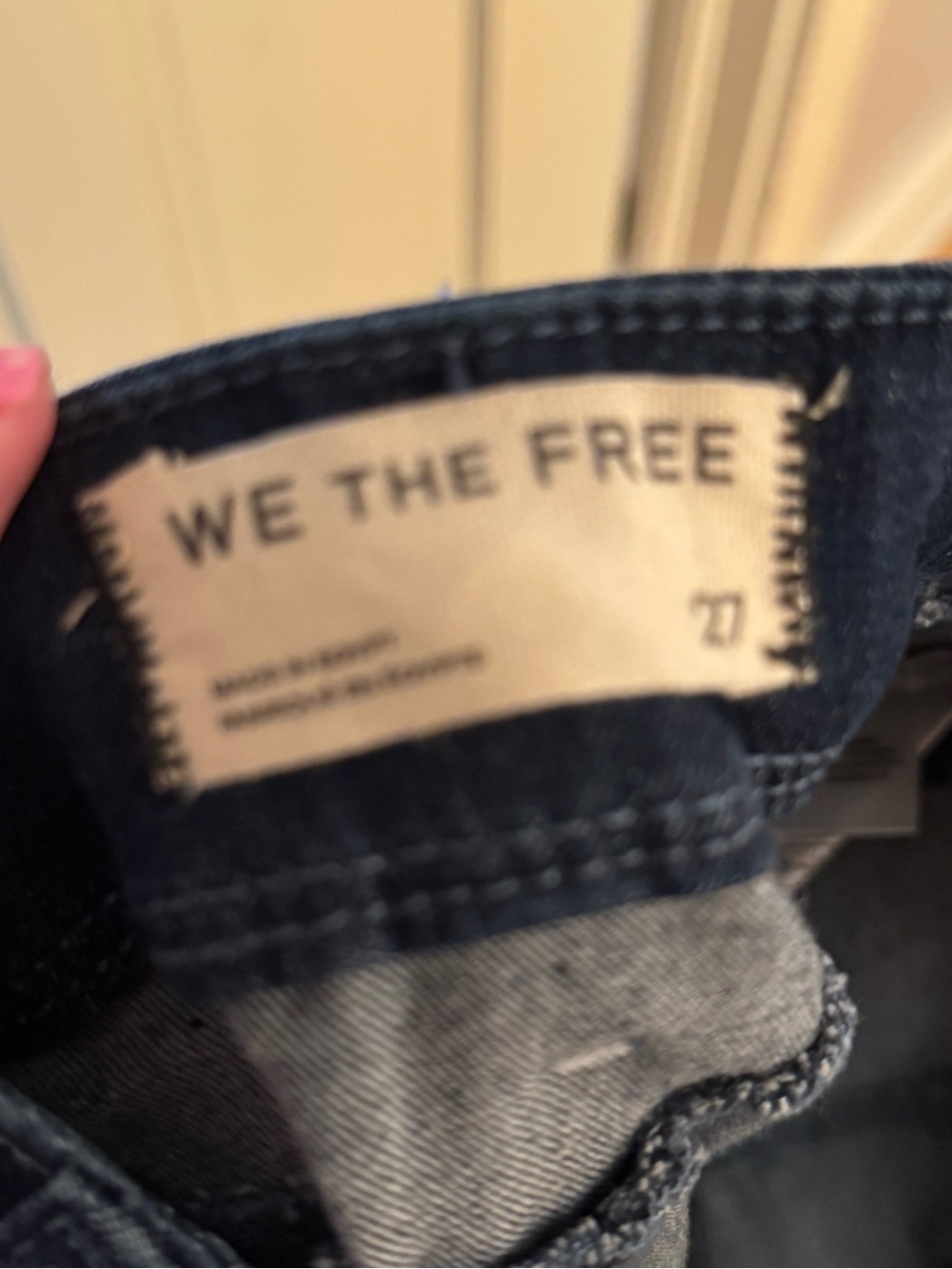 Free People Wide-Leg Deep Indigo Jeans - Picture 5 of 5